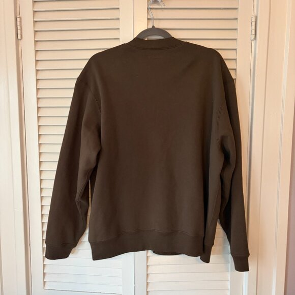 Lady White Co. men's bomber jacket brown large 40 cotton sweatshirt bark - Picture 8 of 10